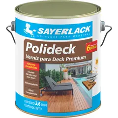 Sayerlack - Verniz Polideck Semibrilho Natural 3,6L
