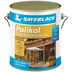 Sayerlack - Verniz Polikol Acetinado 3,6L Transparente