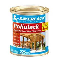 Sayerlack - Verniz Marítimo Poliulack 1/16 Brilhante 225ml Transparente