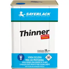 Sayerlack - Thinner Profissional 18L Transparente