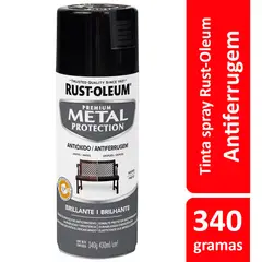 Rust-Oleum - Tinta Spray Brilhante Metal Protection 340ml Preto