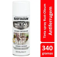 Rust-Oleum - Tinta Spray Acetinado Metal Protection 340ml Branco