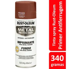 Rust-Oleum - Tinta Spray Brilhante Metal Protection 340ml Vermelho Escuro