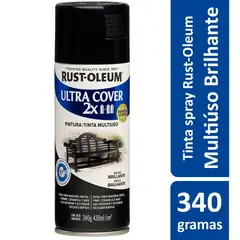 Rust-Oleum - Tinta Spray Brilhante Ultra Cover 430ml Preto