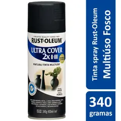 Rust-Oleum - Tinta Spray Fosco Ultra Cover 430ml Preto