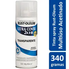 Rust-Oleum - Tinta Spray Acetinado Ultra Cover 430ml Transparente