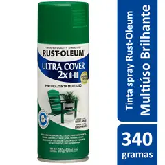 Rust-Oleum - Tinta Spray Brilhante Ultra Cover 430ml Verde Claro