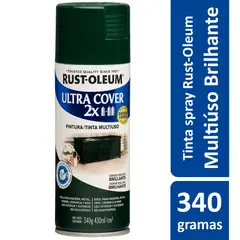 Rust-Oleum - Tinta Spray Brilhante Ultra Cover 430ml Verde Escuro