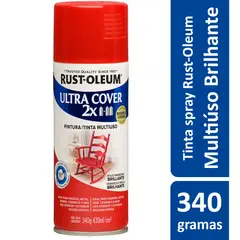 Rust-Oleum - Tinta Spray Brilhante Ultra Cover 430ml Vermelho
