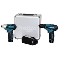 Makita - Kit Parafusadeira e Furadeira de Impacto Mandril 3/8" (9,52mm) 12V LCT204 Bivolt