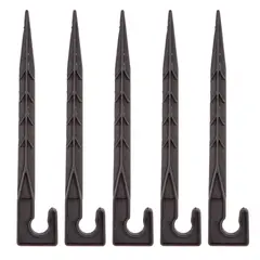 Elgo - Espeto Plástico Fixar Tubos 5 Peças Preto16mm