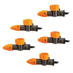 Elgo - Micro Aspersor 90° 5 Peças, Preto
