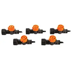 Elgo - Micro Aspersor Bubbler 360° 5 Peças, Preto