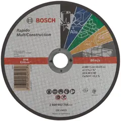 Bosch - Disco de Corte MultiConstruction 180x1,6mm Centro Reto