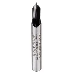 Bosch - Fresa Standard de ranhurar em V 1/4", D1 6,3 mm, L 9,2 mm, G 45 mm, 90°