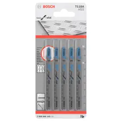 Bosch - Lâmina de serra tico tico T118A Basic for metal blister com 5 unidades