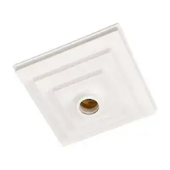 Pavilonis - Plafon Quadrado Branco 1 Lâmpada 18,5cm Branco