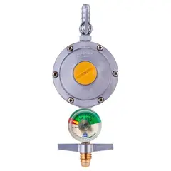 Aliança - Regulador De Gás Com Registro 506/1 Com Indicador De Pressão Manômetro 2Kg/H