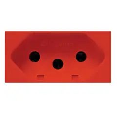 Alumbra - Módulo Tomada 20A Halux Deluxe Vermelho Bivolt