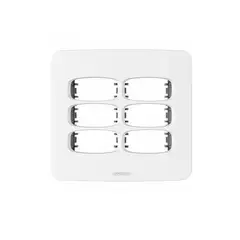 Halux - Placa Com Suporte Branca 4X4 6 Postos