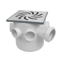 Amanco - Caixa Sifonada Quadrada Grelha Cromado 150X150X50Mm