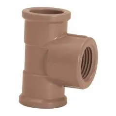 Amanco - Te Soldavel / Roscável Água Fria marrom 25mmx3/4"