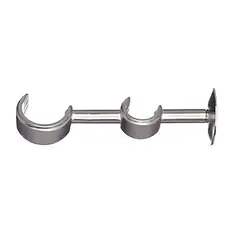 Couselo - Suporte Leão Duplo Roseta Médio Aço Escovado 28X19mm