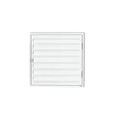 Brimak - Portinhola Veneziana Ventilada Alumínio Branco Esquerda 60x80x3cm Plus