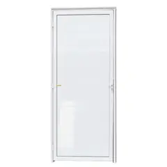 Brimak - Porta Lambri Fechadura Alumínio Branco Direita 210x80x4,6cm Super 25