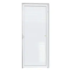 Brimak - Porta Lambri Fechadura Alumínio Branco Esquerda 210x80x4,6cm Super 25