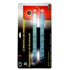 DNI - Luminária Emergência para Central Alarme 12 Leds 12V, Branco
