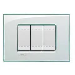 Pial - Placa Quadrada 3 Postos Acqua, 4x2cm