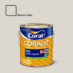 Coral - Esmalte Sintético Brilhante Gelo 3,6L Coralit Premium para Madeiras e Metais