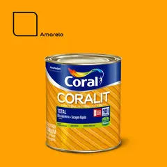 Coral - Esmalte Sintético Amarelo 900ml Coralit Premium para Madeiras e Metais