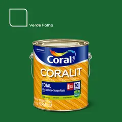 Coral - Esmalte Sintético Brilhante Verde Folha 3,6L Coralit Premium para Madeiras e Metais