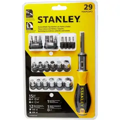 Stanley - Chave Catraca com Pontas e Soquetes 29 Peças