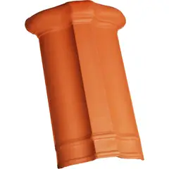 Cerâmica Barrobello - Cumeeira de Cerâmica Estreita Resinada 21cmx41cmx50mm Vermelho Resinado