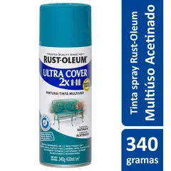 Rust-Oleum - Tinta Spray Acetinado Ultra Cover 430ml Turquesa
