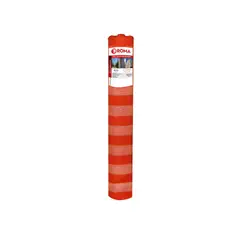Roma - Tela Plástica Tapume Bicolor 1,20x50m Laranja e Branco