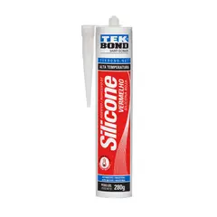 Tekbond - Silicone Acético Alta Temperatura, Vermelho, 280g