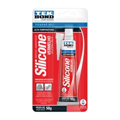 Tekbond - Silicone Acético Blister Alta Temperatura, Vermelho, 50g
