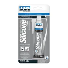 Tekbond - Silicone Acético Blister Alta Temperatura, Cinza, 50g