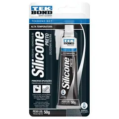 Tekbond - Silicone Acético Blister Alta, Preto, 50g