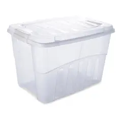 Plasútil - Caixa Organizadora Plastico Transparente Gran Box 56L 55,5x40,3x36,5cm Plasutil