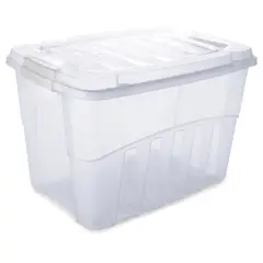 Plasútil - Caixa Organizadora Plastico Transparente Gran Box 78L 63,5x45,3x40,1cm Plasutil