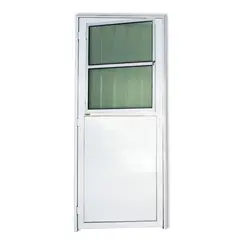 Brimak - Porta Postigo Lambri Alumínio Branco Direita 210x86x4,6cm Super 25