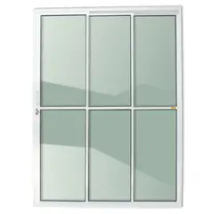 Brimak - Porta de Correr Alumínio Branco 3 Folhas Esquerda 210x180x11,5cm Super 25