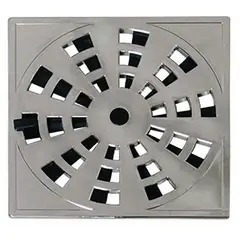 Astra - Grelha Rotativa Quadrada Cromado 15x15cm