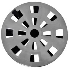 Astra - Grelha Rotativa Redonda Cromado 15x15cm
