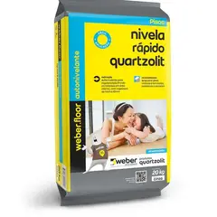 Quartzolit - Argamassa Nivela Rápido 42x29x9cm 20kg Cinza